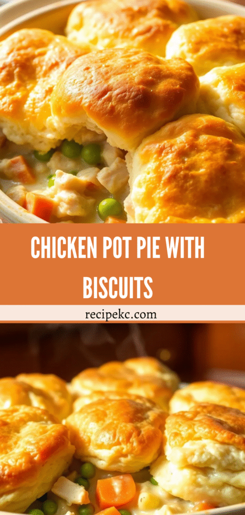 Chicken Pot Pie with Biscuits