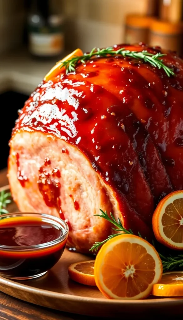 Maple Bourbon Glazed Ham