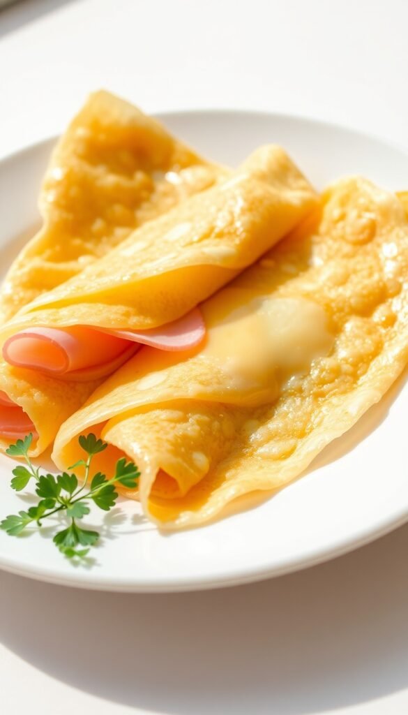 Savory Crepes with Ham and Cheese