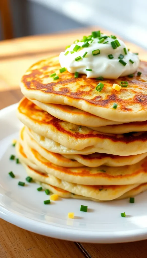 Savory Pancakes with Chive and Cheese