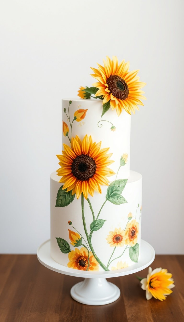 71 Sunflower Wedding Cake Ideas (Elegant, Rustic & Romantic Recipes)